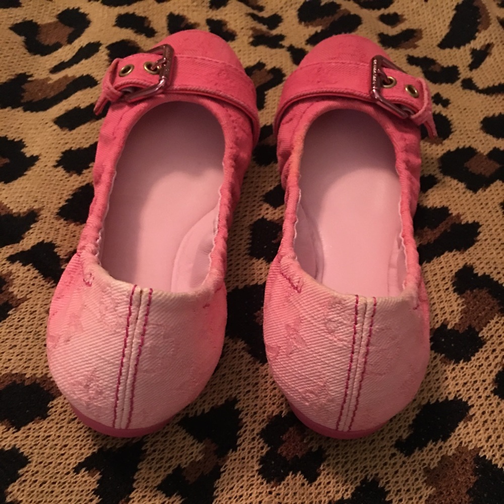 Louis Vuitton rose ombré flat ballerina shoes